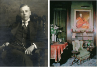 Young Edward Harkness, Left. Right, photograph from the Library of Congress Collection, showing another copy of the painting in the Harkness residence.